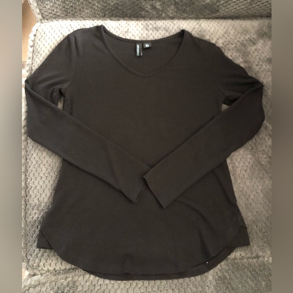 Cynthia Rowley Perfect Black Long Sleeve Top size small - Picture 2 of 8